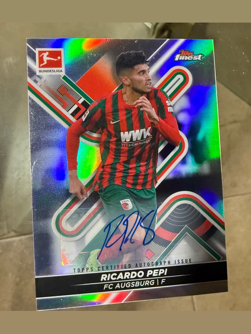2021-22 Topps Finest Bundesliga Ricardo Pepi Refractor Auto Autograph